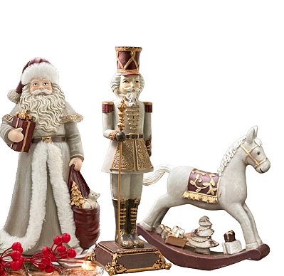 Papai Noel Decorativo com Presente 44cm Tok da Casa - DadePresente