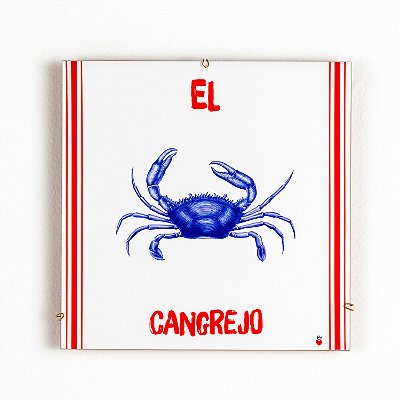 Quadro azulejo caranguejo