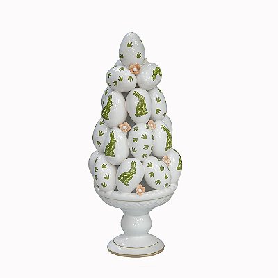 Compoteira topiaria de ovos (30 cm)