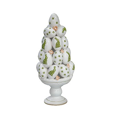 Compoteira topiaria de ovos (30 cm)