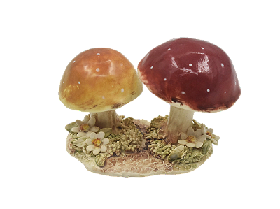 Pré-venda Mini enfeite de mesa par de cogumelos Zanatta Casa