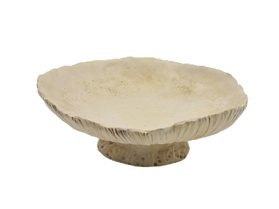 Pré-venda Petisqueira rasa cogumelo branco P com pé  Zanatta Casa