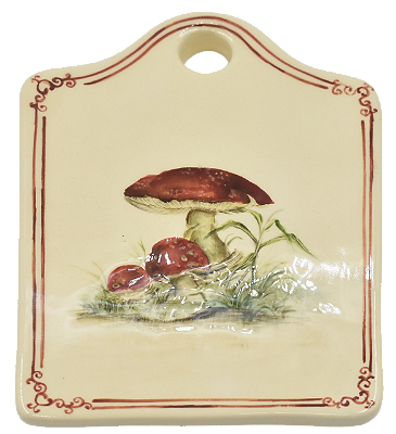 Pré-venda Placa de cerâmica com desenho de cogumelos Zanatta Casa