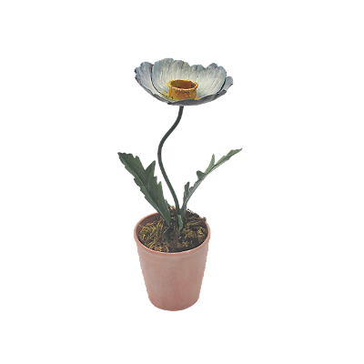 Castiçal flor de cobre com vaso M