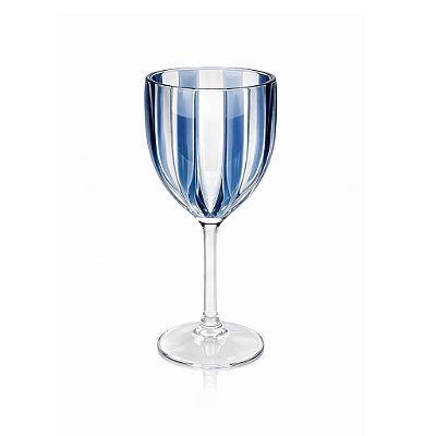 Jogo 6 taças acrílico listra azul