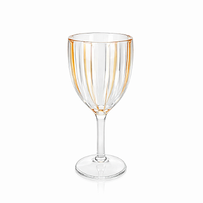 Jogo 6 taças acrílico listra âmbar