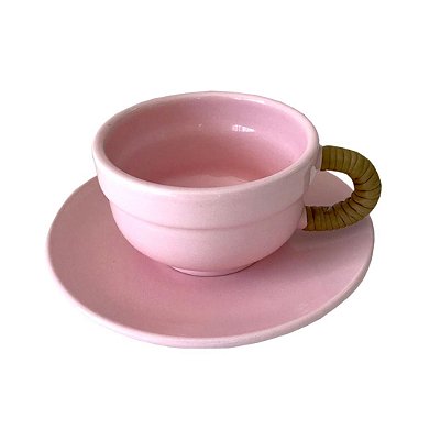 Xícara de Chá Rosa