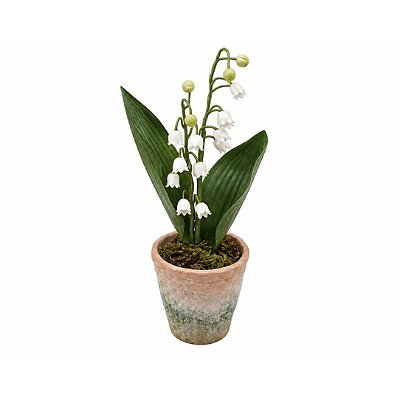 Vaso terracota com muguet de cerâmica Zanatta Casa