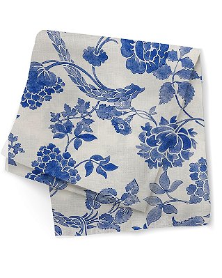 Toalha floral azul retangular (3,40 x 2m)
