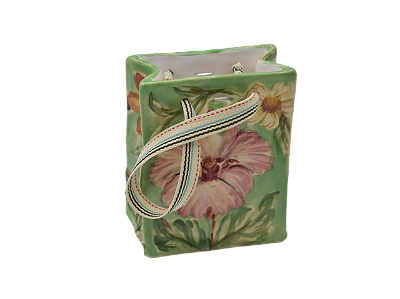 Sacola decorativa verde Chita Maria
