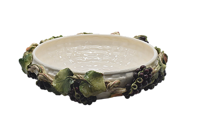 Bowl cestaria G com cachos de uva (50 cm)