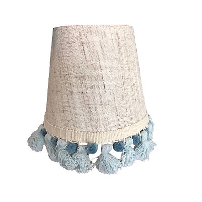Mini cúpula linho com detalhe azul bebê
