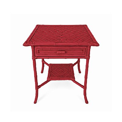 Mesa lateral bambu colorida