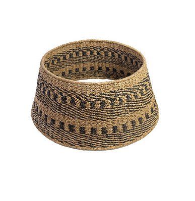Saia para árvore de Natal listras em fibra natural (61 cm)