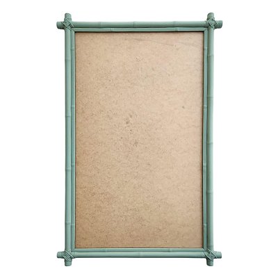 Moldura para espelho de bambu verde celadon 90 x 70 cm