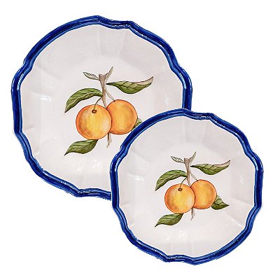 Duo prato raso e sobremesa Laranjas