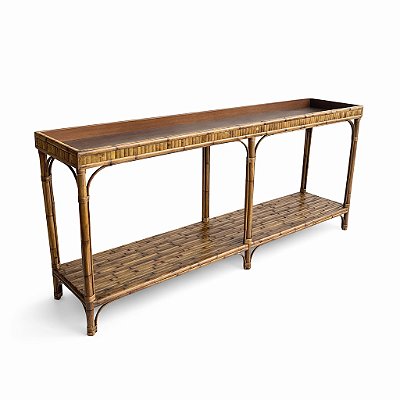 Aparador bambu com borda canelada 2m