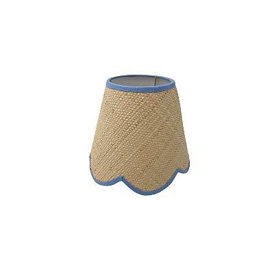 Cúpula flor palha buriti com debrum azul claro