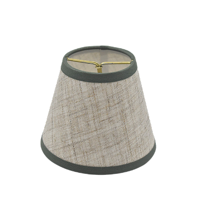 Cúpula linho com debrum verde musgo para lustre