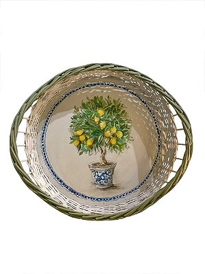 Cesta vime P bonsai limão siciliano 2