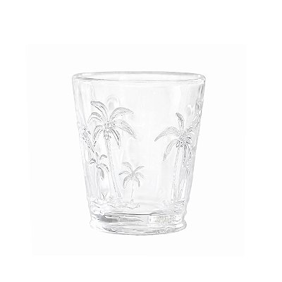 Copo baixo relevo coqueiros (jogo 6 peças)