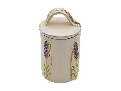 Pote redondo com aplicação de lavanda M