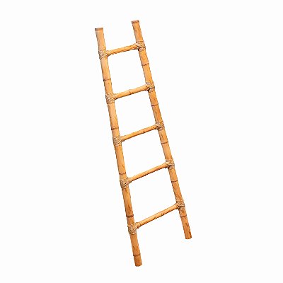 Escada decorativa de bambu