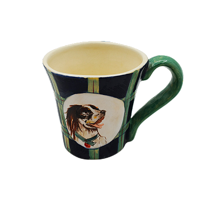 Caneca xadrez cachorro Border Collie