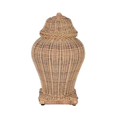 Potiche de rattan