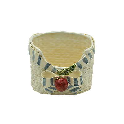 Porta talher cestinha com tomate e laço