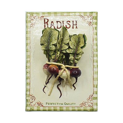 Placa de cerâmica Radish com aplicação de rabanetes G