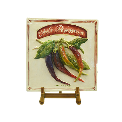 Placa de cerâmica Chilli Peppers