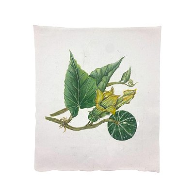 Tela pintada à mão abóbora