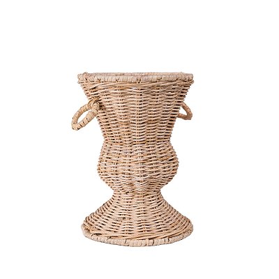 Mini vaso rattan com pedestal (11 cm)