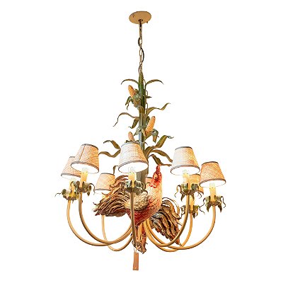 Lustre galos com espigas de milho