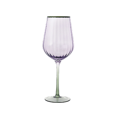 Taça lavanda com base verde 500 ml (set 2)