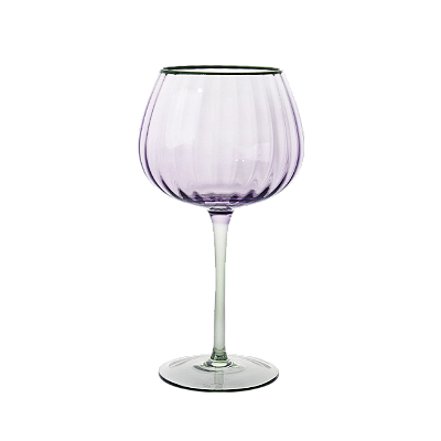 Taça lavanda com base verde 540 ml (set2)