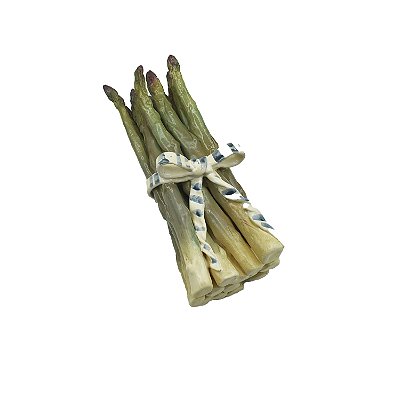 Enfeite de mesa aspargos com laço