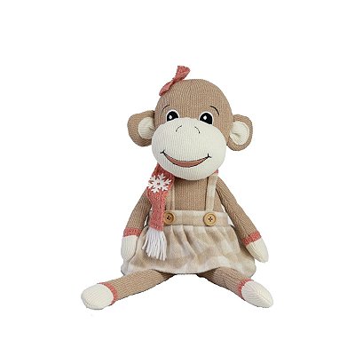 Macaca de pelúcia com vestido