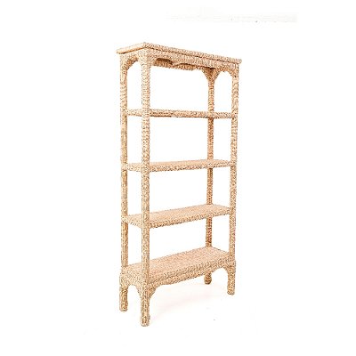 Estante alta em rattan