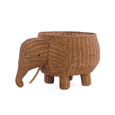 Cesto elefante G em rattan (65 cm)