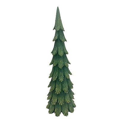 Mini árvore de Natal rústica verde básica