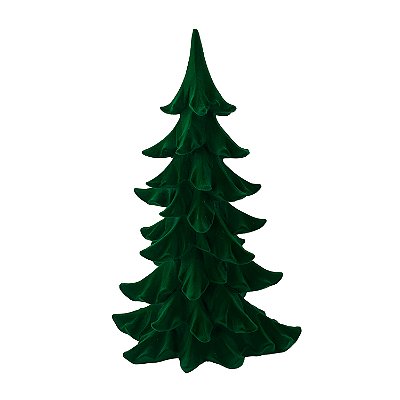 Mini árvore de Natal veludo verde