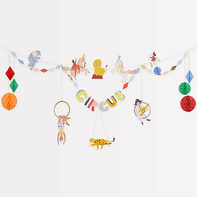 Varal decorativo de festa Circus