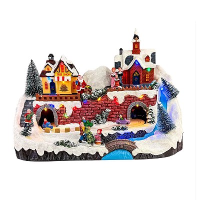 Brinquedo de Natal Vila com carrinhos