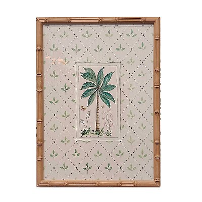 Quadro gravura de coqueiro