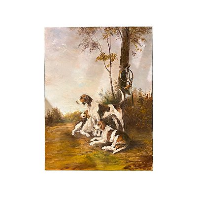 Tela 3 cachorros no campo