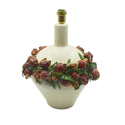 Base abajur com guirlanda de romãs