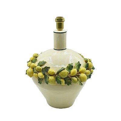 Base abajur com guirlanda de limões sicilianos