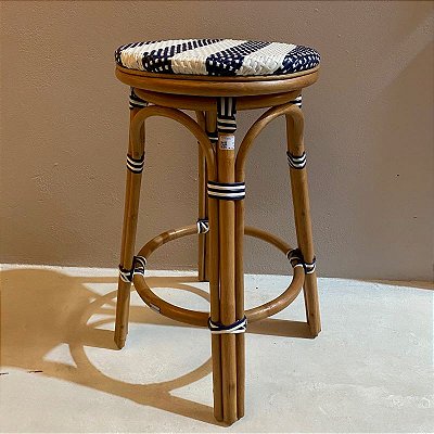 Banqueta bar lista azul